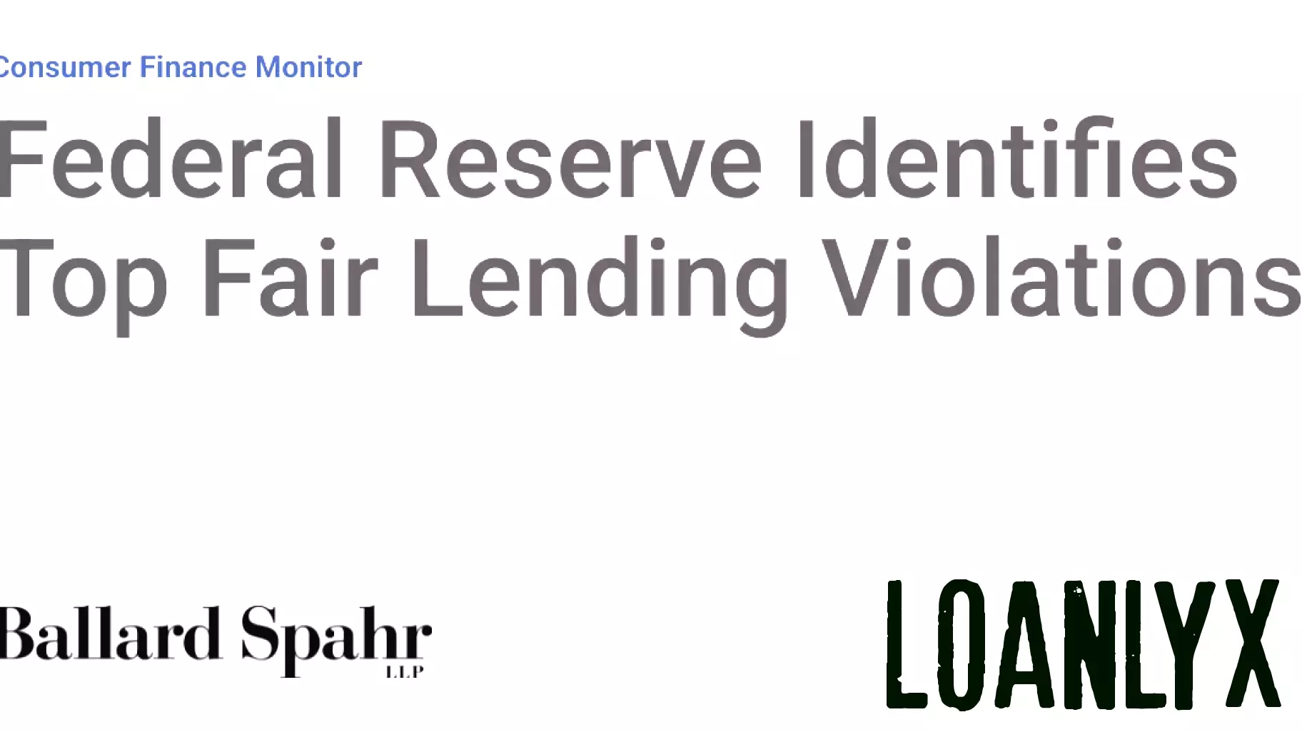 Federal Reserve Highlights Major Fair Lending Violations